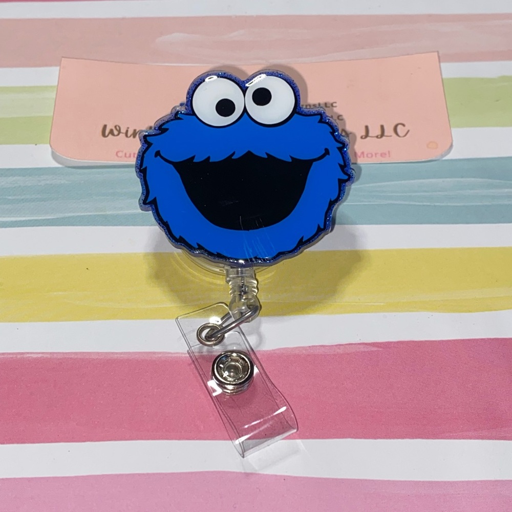 Cookie Monster Sesame Street Badge Reel